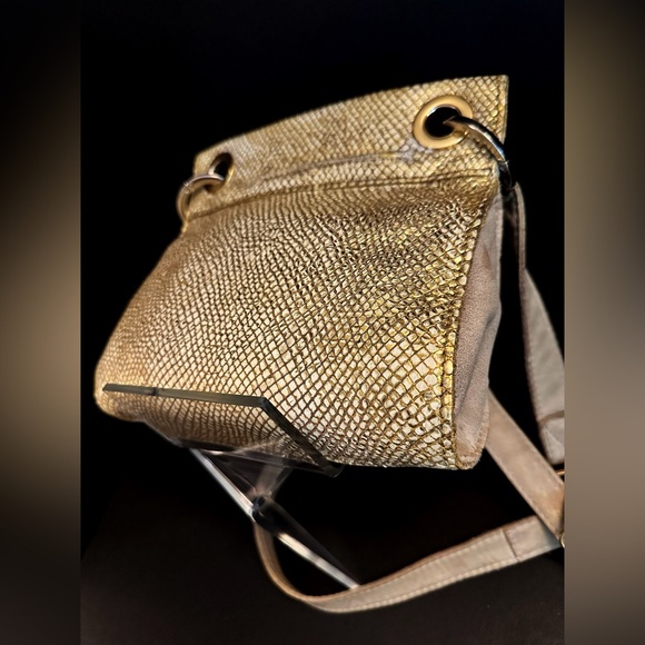 Hammitt Tony Small Crossbody Bag in Gold Snakeskin - Picture 10 of 13